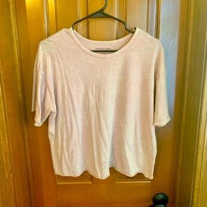 2 for 15! Caution to the Wind Pale Pink Crop Tee